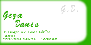 geza danis business card